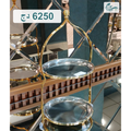 2-Tier Gold Handle Serving Tray with Stainless Steel Plates